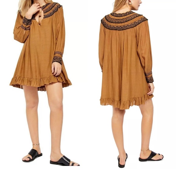 Free People Erin Embroidered Long Sleeve Dress - Picture 2 of 16